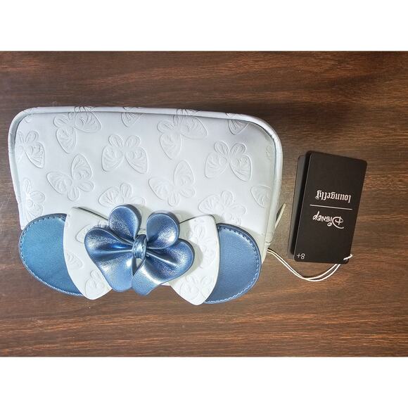 Loungefly Disney Minnie Mouse Blue Butterfly Crossbody Bag - Picture 2 of 6